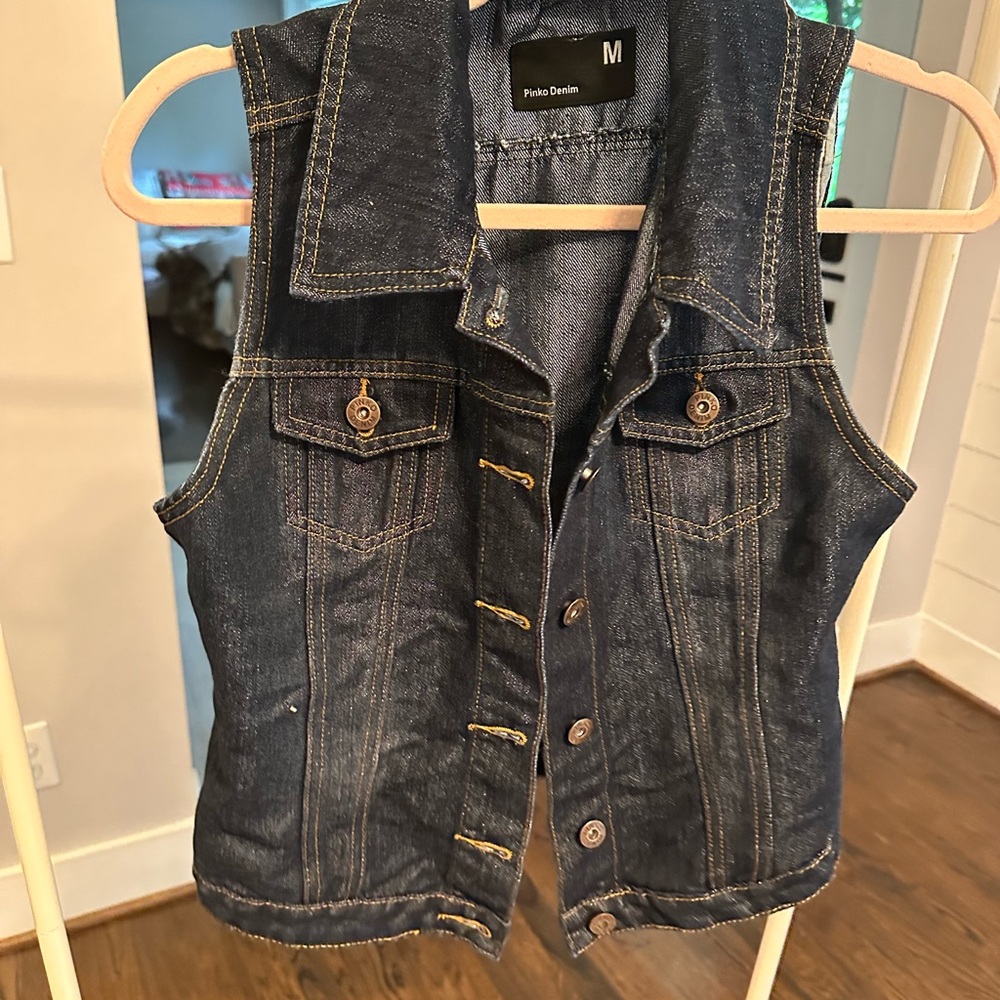 Dark Blue Denim Vest